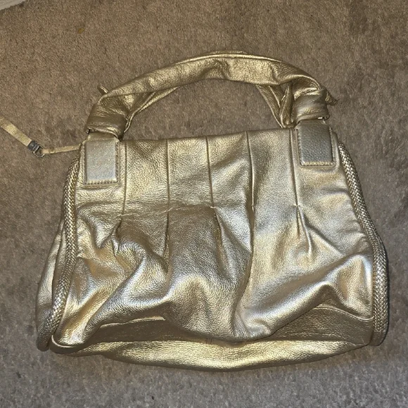 Gold Metallic Women’s Shoulder Bag - Picture 1 of 5